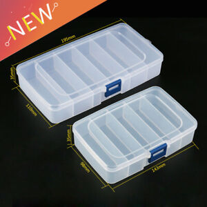 Clear Storage Box Jewelry Beads Fishing Craft Organizer Small Part Container DIY