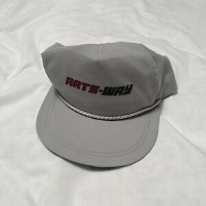 K-Brand Arts-Way Trucker Hat Cap Gray Vintage 90s Adjustable Rope Cord USA
