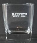 Harveys Bristol Cream Square Rock Lowball Bar Glass Weighted Bottom