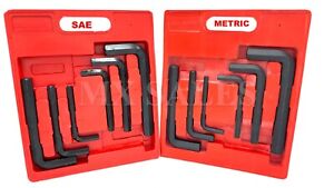 12Pc JUMBO METRIC / SAE Hex Keys Set Allen Wrenches Standard Large Tools