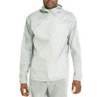 Puma Graphic Hooded Full Zip Running Jacket Mens Grey Casual Athletic Outerwear
