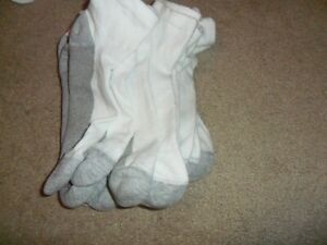 6 Pairs of Hanes Cushion Ankle Socks White Shoe Size 12-14 Big & Tall Brand NEW