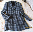 Mans grey checked wool rich business smart short coat by TOPMAN Chest 36-38