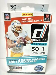 2021 Panini Donruss NFL Football Trading Cards Hanger Box 50 Cards 4 Rookies