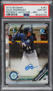 New ListingMYSTERY *PACK* PSA 10 2019 JULIO RODRIGUEZ BOWMAN CHROME REFRACTOR RC AUTO /499