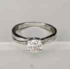 0.90Ct Round Lab-Created Diamond Women's Engagement Ring 14k White Gold Plated
