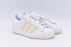 Women's Adidas Originals Superstar Low Casual Leather Sneakers White & Yellow 8