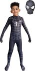 Kids Black Spider-Man Costume Halloween Bodysuit Spandex Cosplay Jumpsuit Gifts