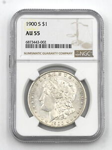 New Listing1900-S $1 MORGAN DOLLAR 90% SILVER US COLLECTIBLE COIN NGC CERTIFIED AU 55