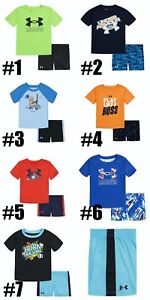 New Under Armour Little Boys Shirt and Shorts Set Choose Size & Color