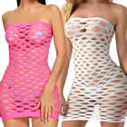 Women's Fishnet Underwear Sexy Lingerie Plus Size Mesh Babydoll Hollow Out Dress