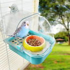 No Mess Bird Feeders for Cage, Parakeet Feeder with Ceramic Bowl, Bird Bath Cage
