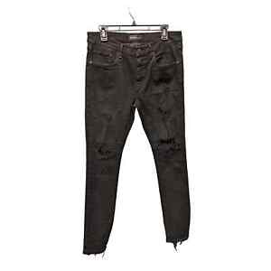 PURPLE BRAND Size 32 Jeans STYLE P001 Blowout Knee Distress Skinny Worn Look