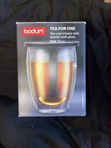 Bodum 12 oz. Tea for One, Tea Infuser with Double Wall Glass, Open Box, Unused