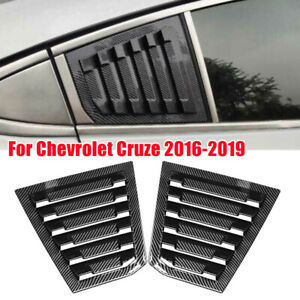 Carbon Fiber Side Window Quarter Louver Cover Trim For Chevrolet Cruze 2016-2019 (For: 2018 Cruze)