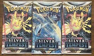 3 Pokemon TCG: Sword & Shield - Silver Tempest Booster Packs
