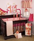 Sundance Pink Orange Floral Ikat Dot Crib Bedding Set Hamper Mobile ValanceSheet