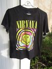 Nirvana Men's Smile Face Stone Acid Distressed Vintage Wash Tee T-Shirt Small