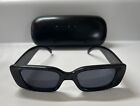 GUCCI rectangular oval black vintage 1990s SUNGLASSES GG2409/N/S with black case