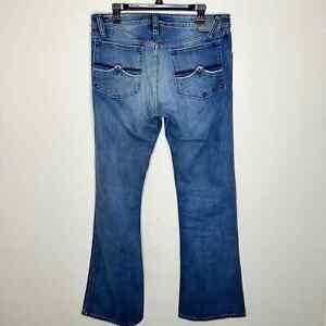 Diesel Zaf Jeans Mens 34x34 Med Wash Flared Bootcut Button Fly Italy Y2K Cotton