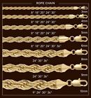 Hip Hop Rope Chain Necklace 2mm to 10mm 16