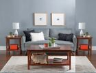3 Piece Brown Living Room Coffee Table End Table Set Home Furniture