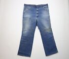 Vintage 70s Streetwear Mens 40x30 Thrashed Wide Leg Bell Bottoms Denim Jeans USA