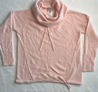 Pure Collection Cashmere Cowl Sweater Womens Size 8/10 Pink LS Knit Top Pullover