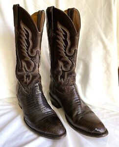 Ferrini Brown Teju Lizard Western Cowboy Boots~ Men's Size 12 D