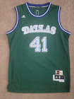 Dallas Mavericks Dirk Nowitzki #41 Green Jersey Adult Large All Stitched