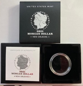 2021 S Morgan Silver Dollar US Mint box with authentic mint capsule, no coin