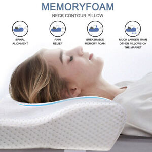 1 Pack Memory Foam Pillow Contour Neck Back Support Orthopaedic Firm Head Pillow