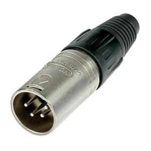 Neutrik NC4MX 4 Pin XLR Male Plug Audio Cable Connector Speaker Nickel UL
