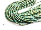 Genuine Natural Arizona Turquoise Rondelle Round Loose Gemstone Beads - PGS325