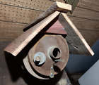Primitive Bird House Hand Made Salvaged Kerosen Can, Old Barn Wood, Spoon Perch