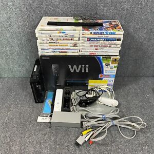 New ListingNintendo Wii  Black System Console RVL-101 Bundle Console Tested Games Untested