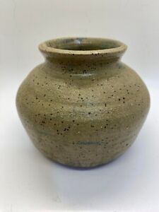 Earthtone Signed Pottery Vase signed AB