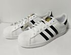 Adidas Size 9 Originals Superstar White And Black Men's Shoe - EG4958