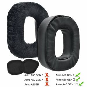 2*Black Replacement Ear Pads Cushions Covers For Astro A40/A50 GEN1 GEN2 Headset