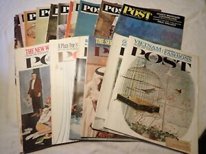 Lot of 20 vintage issues - The Saturday Evening Post Magazine from 1962 and 1963