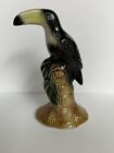 Vintage Toucan~Ceramic Glazed Tropical Bird Figurine~204B, Made in Brazil