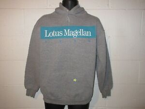 Vintage 80s Lotus Magellan Crew IBM Computer Software Hooded Sweatshirt L/XL