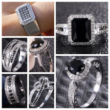 Fashion Women Cubic Zirconia 925 Silver Rings Jewelry Wedding Ring Size 6-10