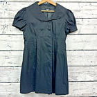Bebe Women's Black Short Sleeve Trench Coat Dress [Size Medium]