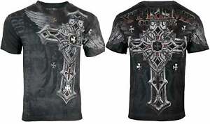 Xtreme Couture By Affliction Men's T-Shirt Battledome Biker Cross