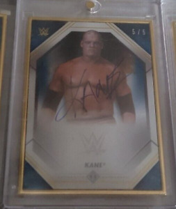 2021 Topps Transcendent WWE KANE on card Auto Autograph Blue #d 5/5 HOF