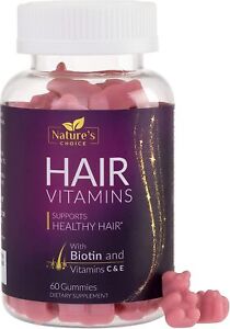 Hair Gummies 5000mcg Biotin, Extra Strength Vitamins for Hair, Skin, & Nails