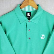 FOOTJOY x RIDGEMOOR Mens Size XL Green Polo Shirt Performance Golf Stretchy FJ