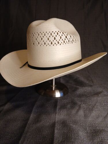 Stetson Ranch Natural Cattleman 6X Straw Cowboy Hat From Marlboro Ranch 7-5/8