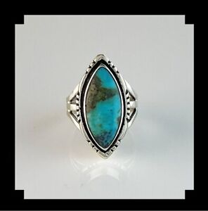 Sterling and Kingman Turquoise Ring Size 6